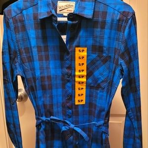 Small BC clothing blue plaid dress